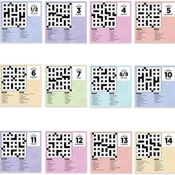 TF PUBLISHING - 2022 Crossword Puzzles Daily Desktop Calendar - Picture 6 of 7